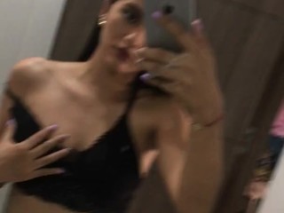 I record myself in the bathroom of my son’s father’s apartment and send him a video to warm him up