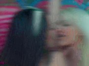 Kinky Lesbians Using Strap On And Tongue 1/16