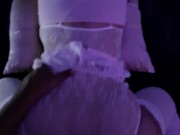 Thicc Asian Cosplay from Behind till HUGE cumshot on big tits 3/16