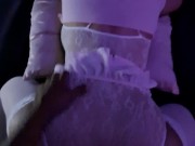 Thicc Asian Cosplay from Behind till HUGE cumshot on big tits 4/16