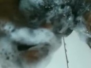 Desi boy showing black dick in bath 12/16