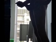 johnholmesjunior caught in daytime solo show with open window for neighbors huge monster cock load