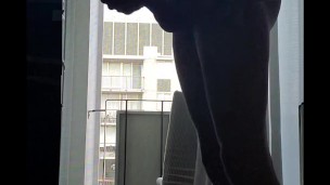 johnholmesjunior caught in daytime solo show with open window for neighbors huge monster cock load