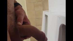johnholmesjunior showing cock off in busy public mens bathroom out in whiterock