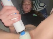using my vibrator to make my teen pussy wet 6/16