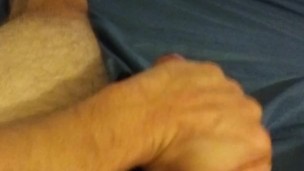 Rubbing out my 6.5 in cock 