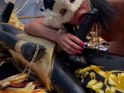 Big Black Cock. A gorgeous blowjob to an ancient Egyptian statue. 10/16