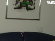 AMATEUR EURO - Old European Blondie Enjoys MFM Threesome With Mature Cocks 2/16