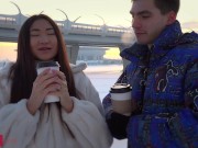 Boy warms up exotic girlfriend with a fantastic creampie 1/16