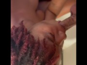 Cumming on Oreo in shower