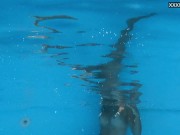 Watch her swim naked underwater in the pool 15/16