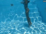 Watch her swim naked underwater in the pool 4/16