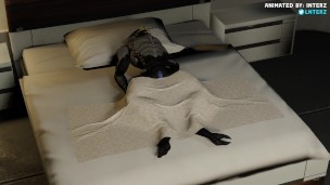 Male Turian Bed Growth Hyper Animation