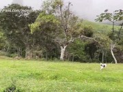 My stepsister takes me for a ride, she wants to suck and ride my cock outdoors.