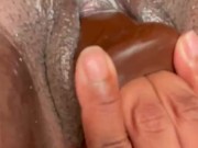 FUCKING THE CREAM OUT OF MY PUSSY W/ DILDO  (PART 2) 1/16