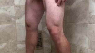 As Requested - Wearing Flip Flops During Shower Masturbation and Cum Eating Finish