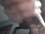 STROKING BIG OILED UP DICK 16/16