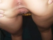 Beautiful schoolgirl opens her ass to ride my cock, she fucks good 🤤😈👌 2/16