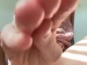 Cute 19 year old brunette playing with creamy pussy 14/16