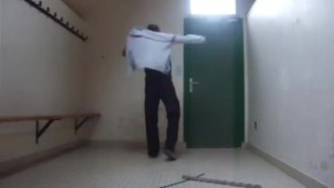 abandoned locker room