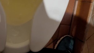 Pissing in an olive garden, hard stream 