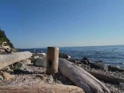 johnholmesjunior solo show at white rock nude beach strangers watch my huge dick by the ocean