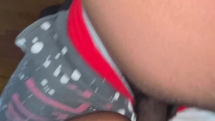 Girl come over for study history class butt got a bbc in her ass instead