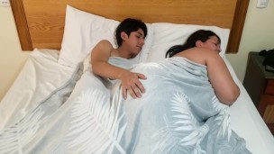 Stepson sharing bed stepmon for trip