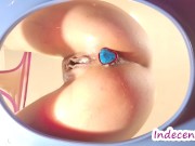 Babe stimulates her G-Spot & then cleaning her pussy with an irrigator 4K 14/16