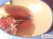 Babe stimulates her G-Spot & then cleaning her pussy with an irrigator 4K 16/16