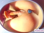 Babe stimulates her G-Spot & then cleaning her pussy with an irrigator 4K 5/16