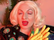 ASMR video - yellow household gloves