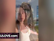 Babe thanking supporters for magic wand, foot fetish and big boobs flash, cumshot stuck b/t legs, new long nails - Lelu Love 11/16