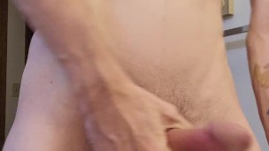 Pov cumshot fit big cock moan solo hard 