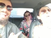 Threesome in the car 15/16