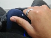 Masajeo mi pene y me mojo el boxer//I massage my penis and wet my garment 💦