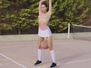 ULTRAFILMS Absolutely gorgeous Russian model Alissa Foxy masturbating on the basketball court 1/16