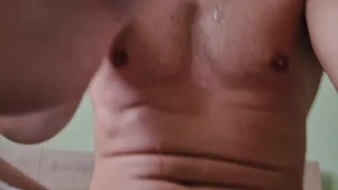 Fit Alpha Edging Moan And Cumshot