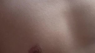 Touching my nipples makes me horny and now I masturbate