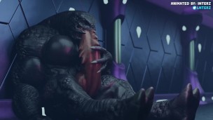 Sangheili Elite Muscle Hyper Growth Animation