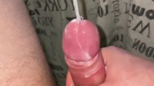 Extreme precumming nonstop (shooting to ceiling)