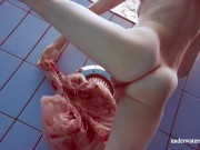 Swimming pool erotic babe Martina horny and naked 12/16