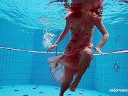 Swimming pool erotic babe Martina horny and naked 9/16