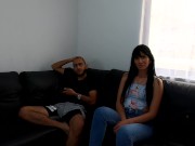 Threesome with a nerdy couple 3/16