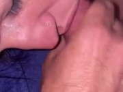 Close up POV I let him use my mouth as a pocket pussy 😈💦👄 Cums on my mouth! 13/16