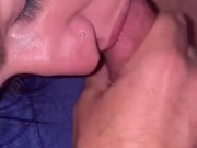 Close up POV I let him use my mouth as a pocket pussy 😈💦👄 Cums on my mouth! 14/16