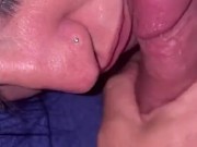 Close up POV I let him use my mouth as a pocket pussy 😈💦👄 Cums on my mouth! 16/16