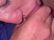 Close up POV I let him use my mouth as a pocket pussy 😈💦👄 Cums on my mouth! 2/16