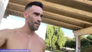Latin stud gets full naked on the street at broad daylight
