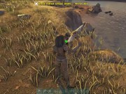 girl alone in the woods wanting to get the loot and holding the pickaxe 12/16